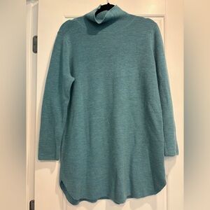 Eileen Fisher Wool Turtleneck Sweater Womens Large 100% Merino Wool Cozy Layer